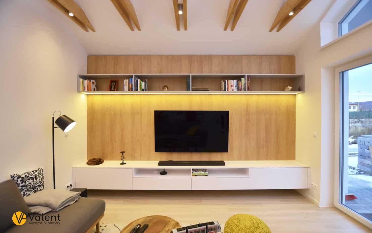 Ako na obývacie steny na mieru a TV zostavy Dizajnové kuchyne